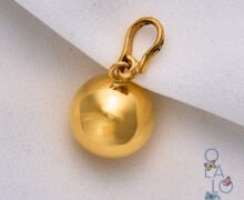 dije llamador de ángeles micrado en oro