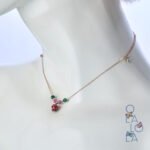 choker en hilo con dije pitahaya en plata 925