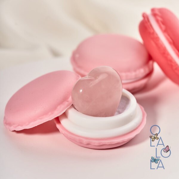 cuarzo rosado tallado en diseño corazón